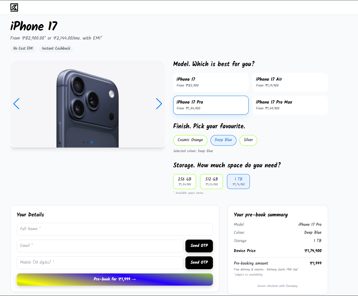iPhone 17 Prebooking Preview